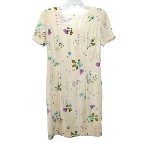 VINTAGE Silk Floral Tea Dress Size 12